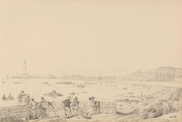 Album of 30 Views in the Tyrol and Italy: Leghorn, Villa Caprille - General View 1st. Sept.er 1841