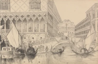 Album of 30 Views in the Tyrol and Italy: The Bridge of Sighs and part of the Doge