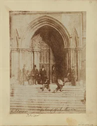A Group of Men at the South Entrance to York Minster