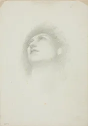 Head of a Woman with Face Upturned