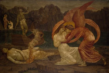 Cupid and Psyche - Palace Green Murals - Psyche Receiving the Casket from Proserpine, 1881
