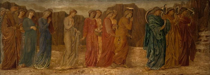 Cupid and Psyche - Palace Green Murals - The King and Other Mourners Abandon Psyche, 1881