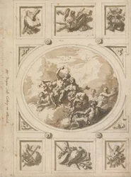 Design for a Ceiling at Addiscombe: Bacchus and Ariadne