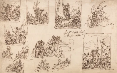 Moses and the Brazen Serpent - Design for the chapel at Dunster Castle
