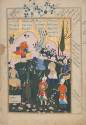 Birth of Zal, Folio from a Shahnama Book of Kings