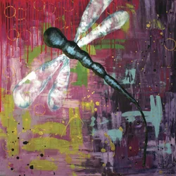 Vibrant Abstract Dragonfly