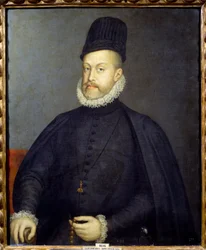 Portrait of the King of Spain Philip II (1527-1598). Painting by Sofonisba Anguissola or Anguisciola (1540-1625)