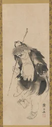 Gama Sennin Chinese Hou Xiansheng and his three-legged toad, Edo period, 18th century