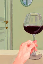 Relaxing Wine Moment
