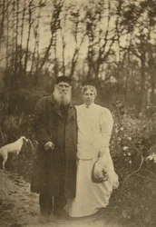 Russian author Leo Tolstoy and his wife Sophia Tolstaya, Russia, 1895