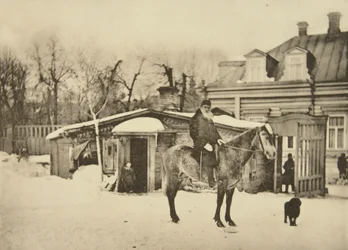 Russian Author Leo Tolstoy on Horseback, Moscow, Russia