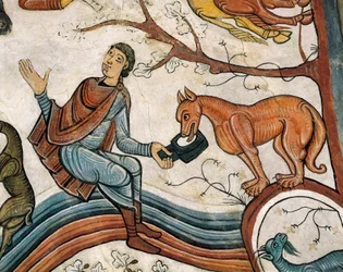 Central Detail of the Vault Representing the Annunciation to the Shepherds