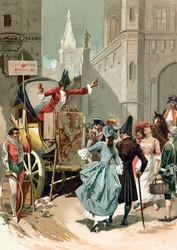 Charlatans outside the Louvre during the French Revolution