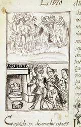 Codex of the Conquest of Mexico - miniature from the Florentine Manuscript 