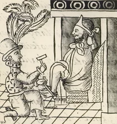 Codex of the Conquest of Mexico: Outbreak of War, The Aztec Emperor Montezuma Put in Irons
