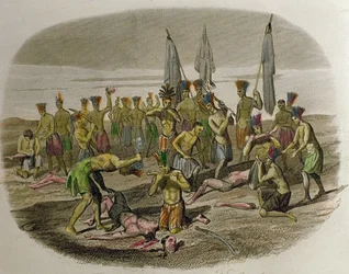 Dead Franciscan Missionaries, Dismembered and Devoured by Caribbean Indians