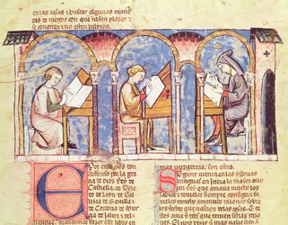 Games Table Makers, from the Book of Games, Chess, Dice and Boards, 1282