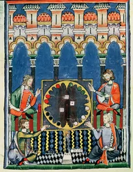 Four Arabic Backgammon Players, from the Book of Games, Chess, Dice and Boards, 1282