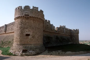 The perimeter wall and corner towers
