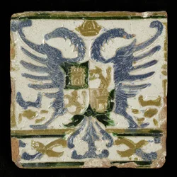Tile with the Arms of Leon and Castile
