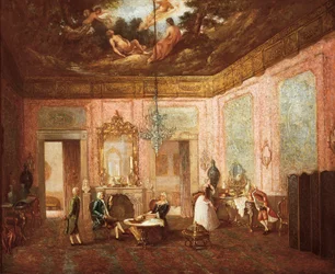 View from the interior of a castle in Valencia. Anonymous painting. 19th century. Valencia. Museum of Fine Arts San Pio V.