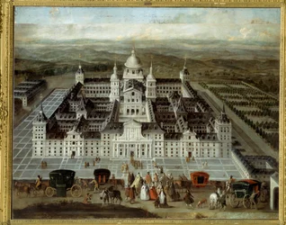 View of the Escorial Palace in Spain built by Philip II in the 16th century
