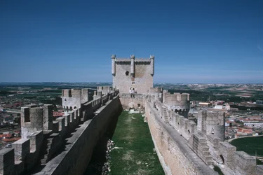 View of the castle walls and keep