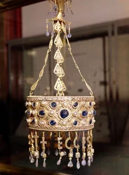 Votive crown of King Recesvinth (r.652-72) from the Treasure of Guarrazar, c.670