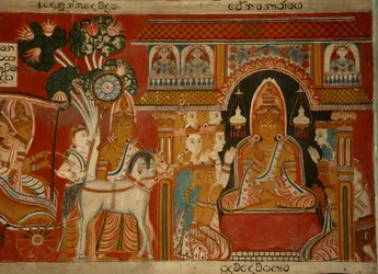 Wall Painting in the Image House of the Subdharama Temple, Dehiwala