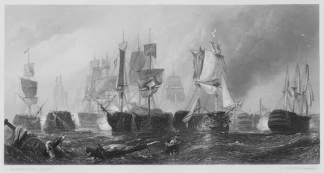 The Battle of Trafalgar, from the Picture in the Vernon Gallery