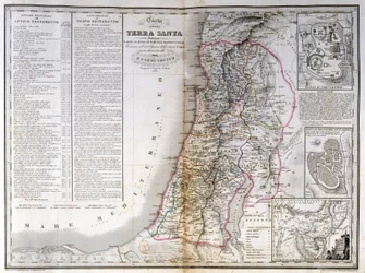 Map of Palestine also showing the boundaries of each tribe. A. Stucchi