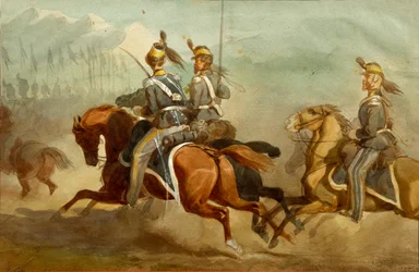 Cavalry, Illustration by Stanislao Grimaldi del Poggetto