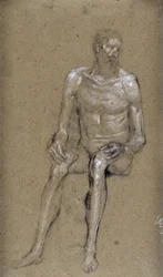 Study of Seated Man
