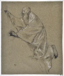 Study of Man Drape, Kneeling