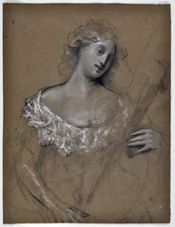 Study of Woman Playing Lute