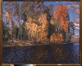 Blue Water. Golden Autumn