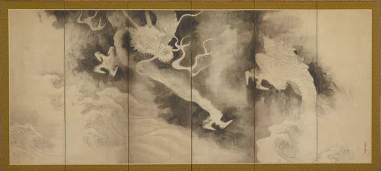 Dragons and Clouds, Momoyama or Edo period