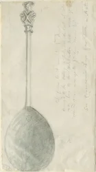 Apostle Spoon (pencil and wash drawing)