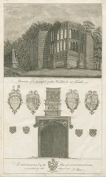 Tixall Hall - Gothic Window and Heraldic Antiquities