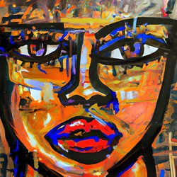 Vibrant Abstract Portrait