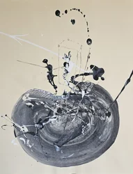 Abstract Swirl Splatter