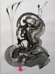 Distressed Abstract Face