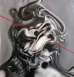 Surreal Distorted Face