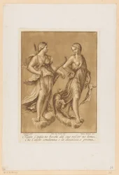 Diana and Callisto (series title: Ceiling Paintings of the Loggia di Galatea in the Villa Farnesina in Rome)