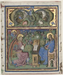 Initial M[issus est] Excised from an Antiphonary: The Annunciation