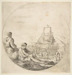 A Seated White Sailor, A Standing Black Sailor, ca. 1660.