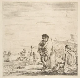 A Standing Sailor Talking to a Seated Levantine