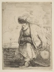 An Old Turk Seated on a Stone