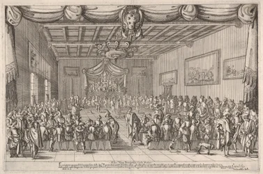 Banquet of the Piacevoli, Medici coat of arms at top center