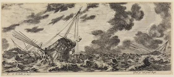 Loading of Various Ships (Various Embarkations): Three Galleys in a Storm